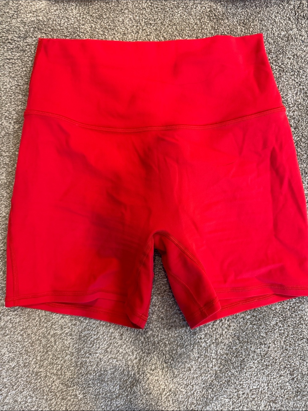YPB High-Waist Red Women’s Active Shorts